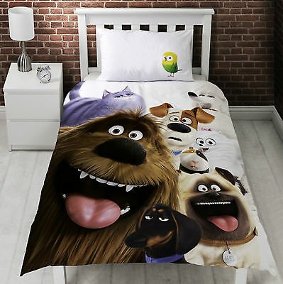 PILLOW CASE CHARACTER BEDDING THE SECRET LIFE OF PETS SINGLE ROTERY DUVET COVER 