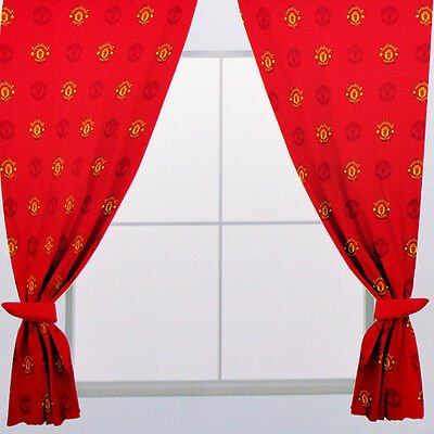 OFFICIAL FOOTBALL BOYS BEDROOM CLUB CRESTED CURTAINS 66" Width x 72-54" Drop 