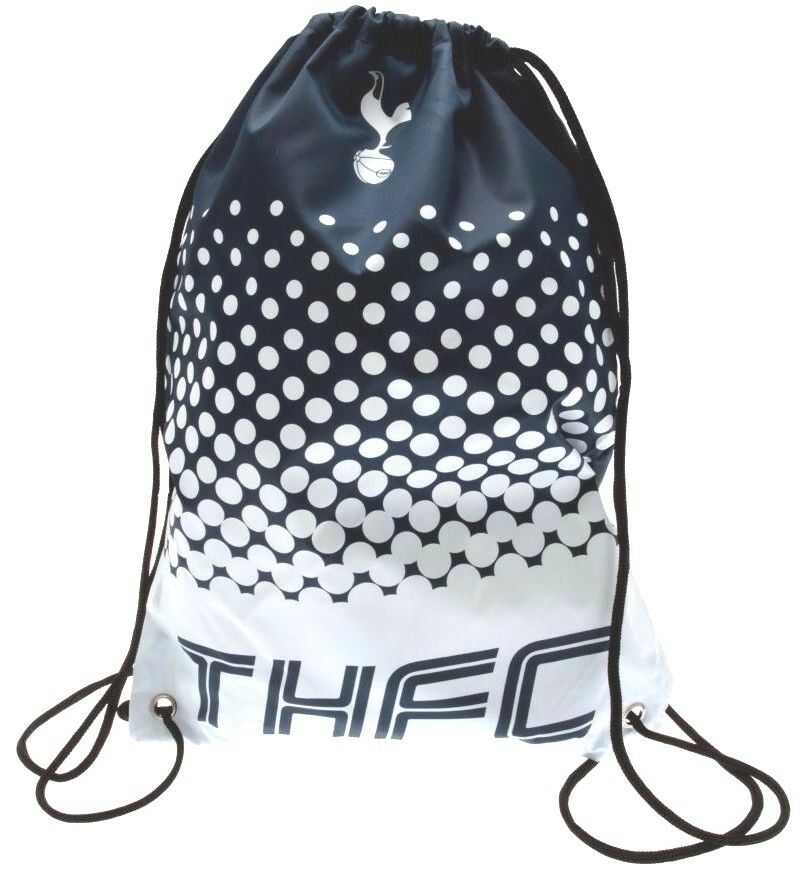 15.8 x 13in Navy/White Tottenham Hotspur FC Spurs Drawstring Gym Bag 